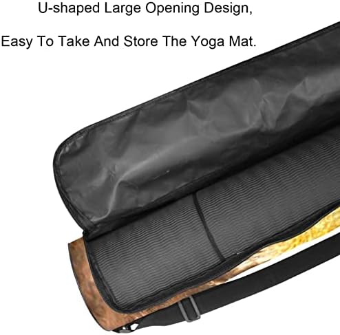 Owl Bird Face Yoga Mat Carrier Bag com alça de ombro de ioga bolsa de ginástica