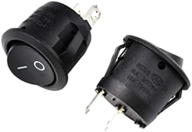 Chave de balanço Zaahh 1pcs/5pcs/10pcs de 20 mm do tipo redondo interruptor spst 2pin On-off Power Power Switch