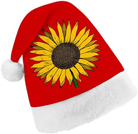 Chapéu de Papai Noel de Natal do Girassol para o Cap Holida de Natal Red Favorias de Ano Novo Festive Festive Supplies