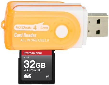 32 GB CLASSE 10 CARTÃO DE MEMÓRIA DE VELOCIDADE DE HIGH SDHC PARA CAMANA SAMSUNG DIGITAL S73 S730 S760 S830. Perfeito para filmagens e filmagens contínuas em alta velocidade em HD. Vem com ofertas quentes 4 a menos, tudo em um leitor de cartão USB giratório e.