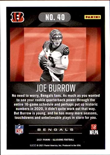 2021 Panini Illusions #40 Joe Burrow Cincinnati Bengals NFL Football Trading Card
