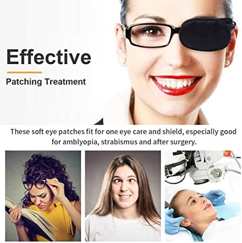 Ezakka Eye Patches para adultos crianças, remendo de olhos para copos, remendo de olho macio para o estrabismo preguiçoso para