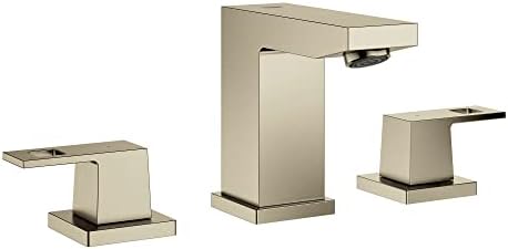 GROHE 2037000A EUROCUBE S Size 8 pol. Torneira de banheiro de 3 orifícios de 2 mão generalizada-1,2 gpm, Chrome Starlight