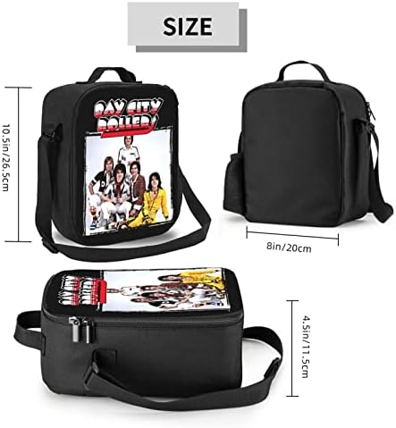 ALANDBOB BAY City Rollers Band Band Women Lunch Sags Tote Men Lanches Lunches Storage Container reutilizável transportadora