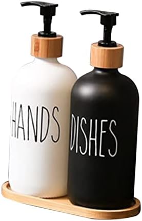 Housoutil 1 Definir garrafas de bomba para dispensador de sabão para líquidos Kit de higiene pessoal Recipientes de higiene pessoal loção de vidro garrafa de lavagem manual de lavandagem de loção para bomba de garrafa de garrafa reutilizável e garrafas de condicionador