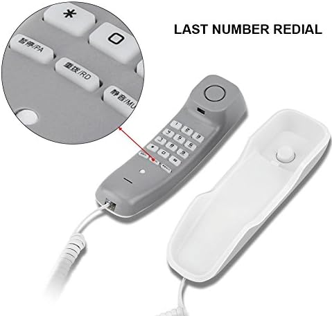 Telefone de parede de linha única, ruído da casa cancelamento de telefone com fio, teclado de parede embutido no telefone