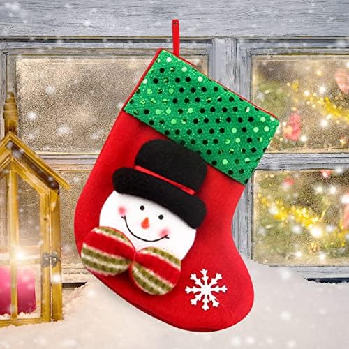 Candy Socks Small Christmas Christmas Bag Boutique Boutique meias de decoração de presente de presente artesanato de madeira guirlanda de bola de madeira e