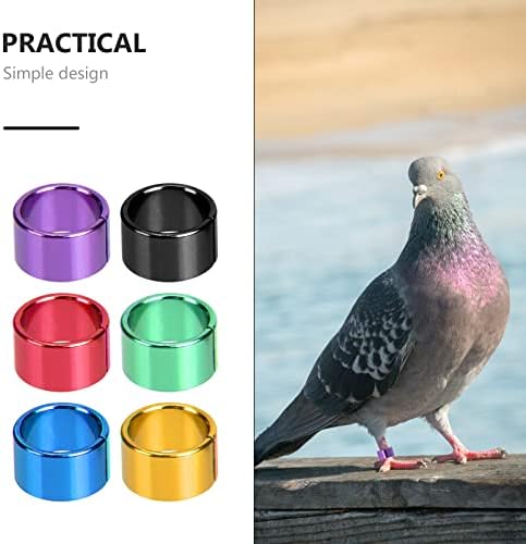 Hanabass 18pcs Alumínio de alumínio Anéis de perna Dove Rings Identificar bandas Treinamento Identificar Birds Foot Ring Para pombos, pombos Coturnix Quail Chicken Goose Gamefowl Turkey Multicolor