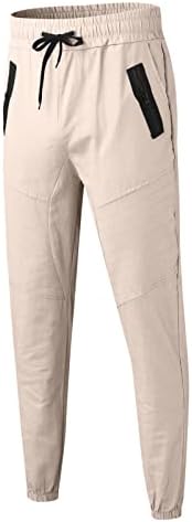 Bolsos casuais de cordão esportivo com calça de calça masculina com zíper.