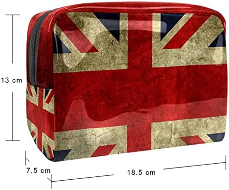 Bolsa de maquiagem de viagem sacos de maquiagem de bolsa de higieness à prova d'água para mulheres e meninas, bandeira britânica
