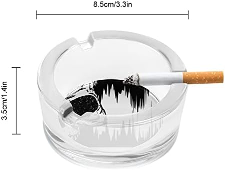 Desenhado cinzas de vidro de caveira para cigarros e charutos Round Ash Bande