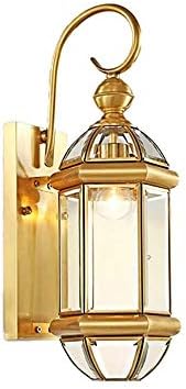 Lâmpada de parede da parede Uaste cobre, lâmpada de parede à prova d'água ao ar livre luzes decorativas de cabeceira, luminária