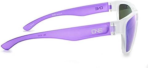 Nervo óptico - 2022 Premium e acessíveis Óculos de sol polarizados de WayFarer para meninas, edição de tag com cristal fosco transparente/roxo