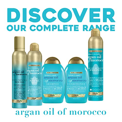 OGX Hidrato e reparo de resistência extra OGX + óleo de argan do condicionador de marrocos para cabelos secos e danificados,