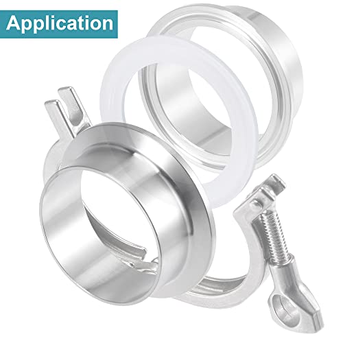 Meccanixity Silicone Rubber Junket Industrial Flange O-ring para grampo de 1,5 polegadas branco