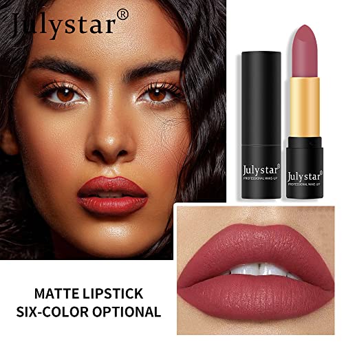 Julystar New Cosmetics Christmas Beauty Beauty Lipstick Longa, antiaderente para copo, batom fosco