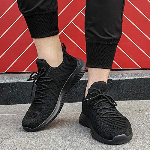 Feethit Mens Slip em sapatos de caminhada Sapatos leves e não deslizantes de corrida não deslizantes de moda confortável para homens