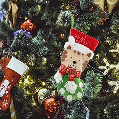 Meias de Natal Saco de meias de Natal e meias suspensas de Natal para decoração de festas e desenhos animados de Natal Decorações