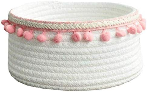 Cestas de armazenamento de tecido zlmmy lança cesto de cesta de cestas de cesta de lavanderia dobrável cesta de cesta de corda de algodão