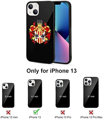 Counhe os braços dos monarcas aragonsse da Sicília Caso de Proteção de Telefone TPU Vidro Anti-Shatter Caso para iPhone 13