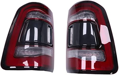 Yihetop lâmpadas de luz da cauda esquerda e direita com ponto cego 68262532AE 68262533AE Compatível para 2019 2020 2021 2022 Dodge Ram 1500