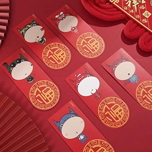 Presentes Kesyoo Yule 12pcs 2021 Ano Novo Envelopes de dinheiro Lucky Money Pocket Red Ox Ano Pacotes de dinheiro Festival de primavera