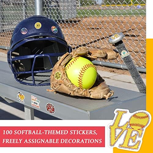 7 PCS Presentes de softball para meninas, incluindo 23 oz de softbol de softball garrafa de softball saco de tração