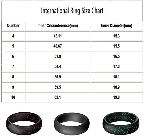 Anéis para mulheres 2023 Presentes de aniversário Silicone Ring de 5,7 mm de largura Anel de ioga Sports Sports Pearl