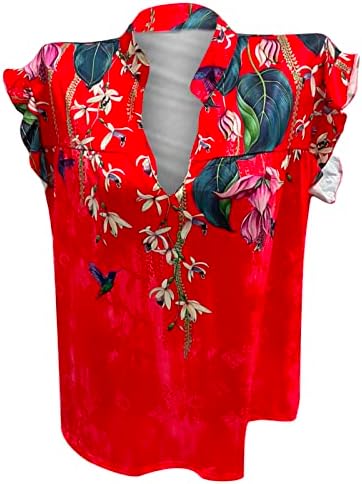 Tops mexicanos para mulheres 3D Tampo de praia de impressão floral Tops soltos Fit saindo da blusa camisa de férias tops