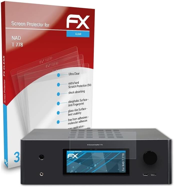 AtFolix Screen Protection Film Compatível com NAD T 778 Protetor de tela, filme de proteção Ultra-Clear FX
