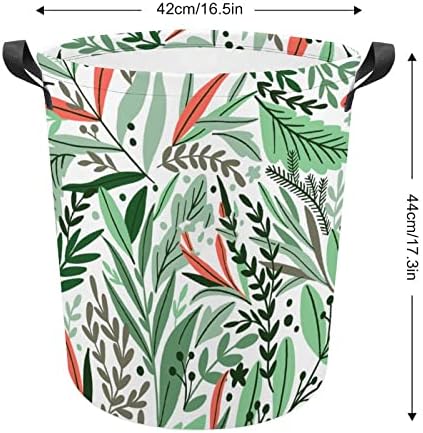 Cesto de roupa cesta de lavanderia cesta floral cesto de lavanderia dobrável com alças estendidas Bin de lavagem fácil para