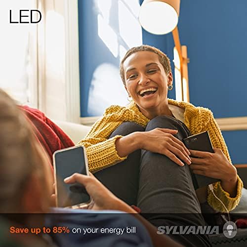 Sylvania Eco LED Bulbo, A19 60W equivalente, eficiente 9W, 7 anos, 750 lúmens, 2700k, não -minimizível, fosco, branco