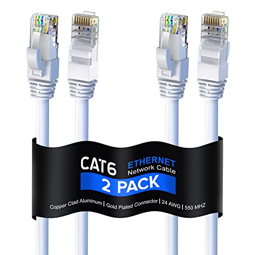 MAXIMM CAT 6 Cabo Ethernet 6 pés, cabo CAT6, cabo LAN, cabo de internet e cabo de rede - UTP