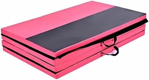 Cartere 4'x10'x2 Painel de tapete de ginástica do painel dobrável de ginástica grossa Exercício de fitness rosa/blk