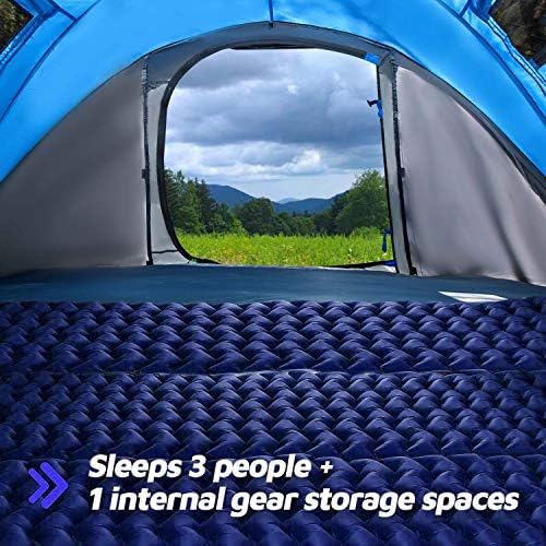 Tent de 4 pessoas Easy Pop-Up, 9,5'x6.6'x52 '', Seteme à prova d'água, configuração automática, 2 portas que instantas