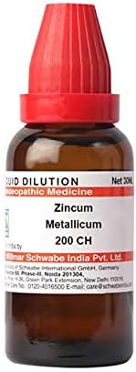 Dr. Willmar Schwabe Índia Zincum Metallicum Diluição 200 CH garrafa de 30 ml de diluição