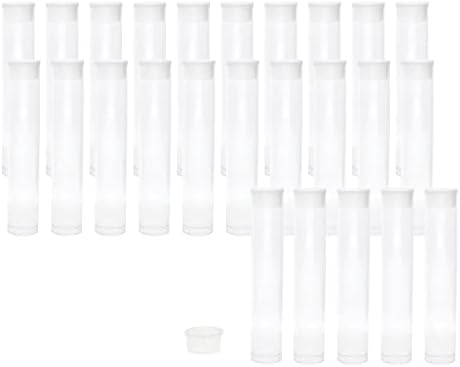 Os tubos de plástico transparente de Beadsmith - tubos redondos de 3 polegadas de comprimento, 9/16 polegadas de diâmetro - tampas planas - Use para contas, sais de banho, favores de casamento e festa, armazenamento em casa ou escritório - bolsa de 25