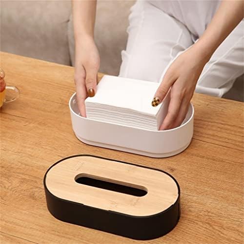 Dingzz White Living Room Desktop Japanese e Wood Tissue Box Box de papel Caixa de armazenamento multifuncional criativo doméstico