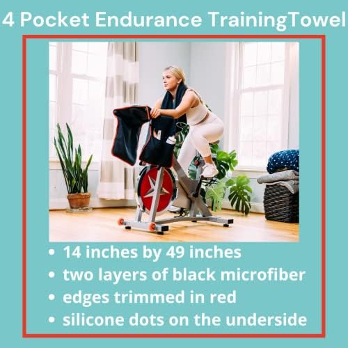 Noble Endurance Bicycle Guard Sweat Towels Towels Bike Trainer Gruding Spin Toalha com bolsos para pilotagem interna e proteção de suor. Compatível com pelotão, a maioria das bicicletas de spin, acessórios de bicicleta