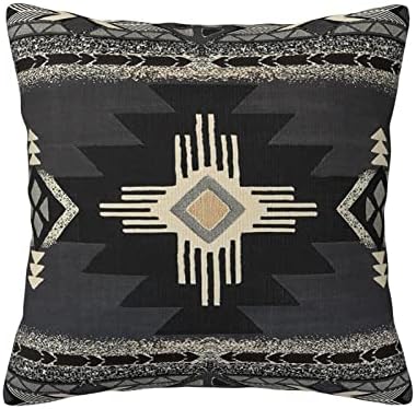 Indsycof sudoeste de travesseiro nativo americano aztec capas de 18x18 polegadas Pounhas decorativas de almofada de almofada de sofá quadrada para sala de estar de sofá em casa