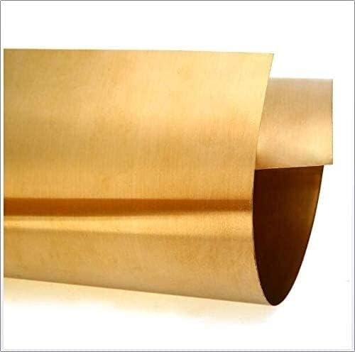Placa de latão Umky 99,9% de cobre Cu Metal Folha Placa de folha T2 Alta pureza Rolo de papel alumínio, 200x1000mm, espessura 0,4 mm de folha de metal
