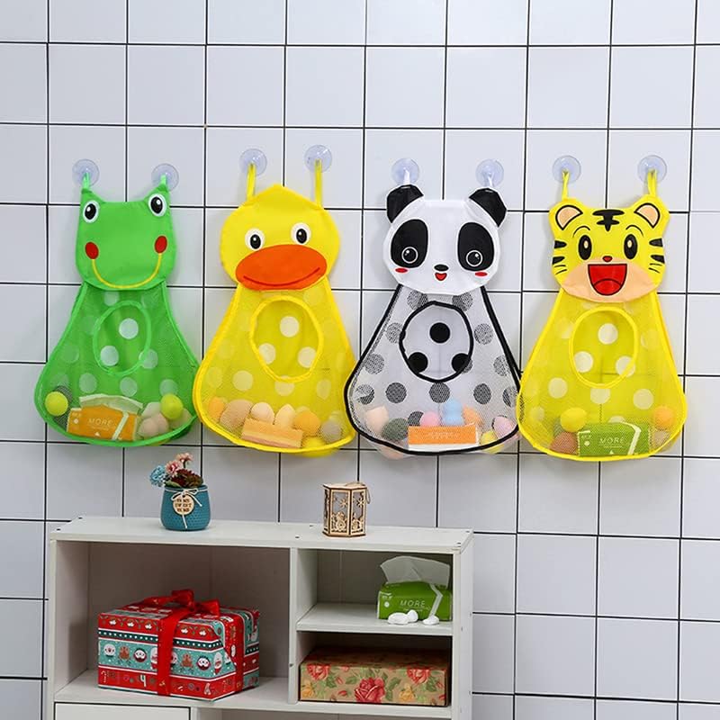 Banheiro de banheiro para bebês bolsa de malha infantil de cesto de desenho animado formas de animais pano