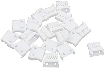 X-Dree 20pcs ckm 1,25 mm de linha única 6p Conector de encaixe de plástico de plástico branco (20pcs ckm 1,25 milimetri passo