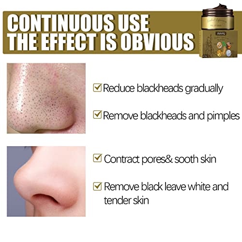 APOPET 2PCS Pro-Herbal Refination Peel-Off Máscara facial, máscaras de removedor de cravo de limpeza, poros rasgando o cuidado da pele （2x 80g）