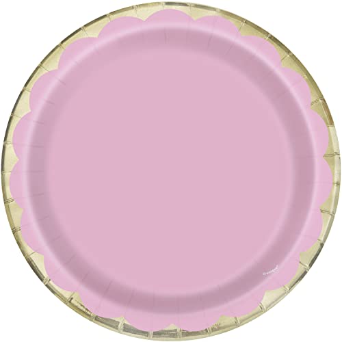Placa de sobremesa recortada- 7 i Pastel Clear Pink Foil Stamp I emboço de 10