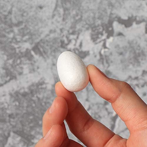 Pretyzoom Fun Foam 50pcs ovo de espuma branca para Páscoa, DIY Pintura artesanal ovos de Páscoa Toys de Páscoa suprimentos