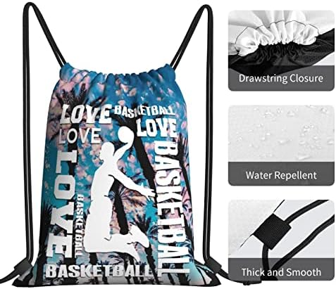 Pinoze Basketball Drawstring Backpack Sport Gym String Bag Sackpack para homens