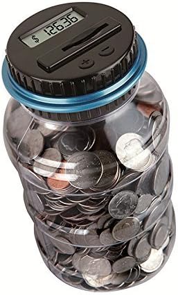 2 PCs Coin Piggy Bank Saving Jar, Winnsty Digital Coin Counter com LCD Exibir caixa de economia de dinheiro de grande capacidade