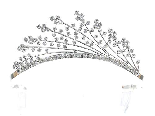 Samky Princess Rhinestones Crystal Bridal Wedding Pageant Tiara Crown T411