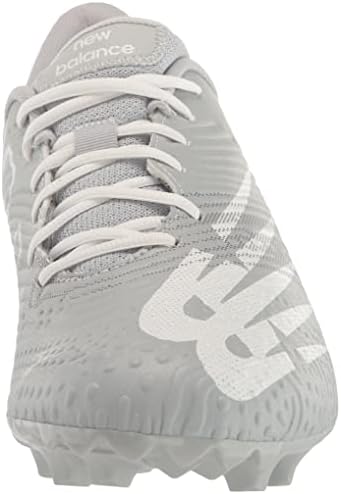 New Balance Mens Rush V3 Sapato de Lacrosse, cinza/branco, 7,5 EUA